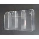 Porta Controle Remoto TV/Ar condicionado Acrílico Cristal Suporte Parede 3 controles
