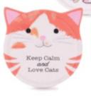 Porta Copo de Cerâmica Estampa Frases Gatinhos Branco 11cm