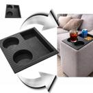 Porta Copo para Sofá Embutido com Porta Controle 2 Copos Ideal para Fabricação de Sofás