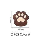 Porta-copos 2pcs mesa placemat xícara de café almofada gato garra porta-copos de madeira porta-copos de cortiça única cor a