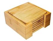 Porta Copos com Suporte Ecokitchen Bambu 12x12 cm - Mimo Style - BM1420