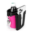 Porta-copos de bicicleta Acmor 3 em 1 com telefone celular e porta-chaves preto rosa Porta-copos de bicicleta Acmor 3 em 1 com telefone celular e porta-chaves preto rosa