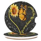 Porta-copos de cerâmica absorvente de girassol Txocouk Butterfly