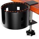 Porta-copos de mesa OOKUU atualizado, grande antiderrame, metal preto
