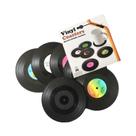 Porta-copos De Silicone Antiderrapantes Com Design Retrô De Disco De Vinil Para Xícaras De Café,