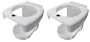 Porta Copos Dobrável P/ Barcos Lancha Veleiros Branco Kit 2 Porta Copos Dobrável P/ Barcos Lancha Veleiros Branco Kit 2