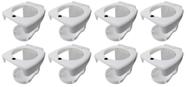 Porta Copos Dobrável P/ Barcos Lancha Veleiros Branco Kit 8 Porta Copos Dobrável P/ Barcos Lancha Veleiros Branco Kit 8