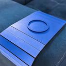 Porta Copos Esteira para Sofá em MDF 3mm azul 15x41cm Porta Copos Esteira para Sofá em MDF 3mm azul 15x41cm