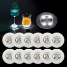 Porta-copos LED AHIER, 12 unidades para bebidas, festas e casamentos (brancos)