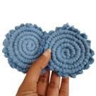 Porta-copos para Carro Artesanais Boho Macramê Conjunto com 2 Peças