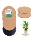 Porta-copos para plantas de cortiça de 10 cm - 6 peças para plantas domésticas da Vensovo