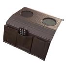 Porta Copos para Sofá com 3 Compartimentos Na Lateral Cor Marrom