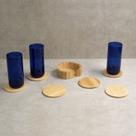 Porta Copos Redondo em Bambu 6Pcs - Oikos