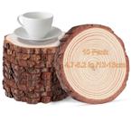 Porta-copos Timburst Wood Slices de 12 a 13 cm, 10 peças de pinho