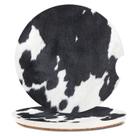 Porta-copos Txocouk White Black Cow Print Ceramic Stone
