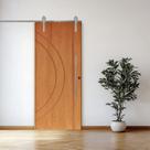 Porta Correr 10 Trilhos Soft Aparente Puxador Tubo 80cm 102x210cm Concept Rodam Abertura Esquerda