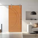 Porta Correr 11 Trilho Soft Aparente Puxador Tubo 60cm 72cm X 210cm Concept Rodam Abertura Esquerda