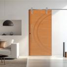 Porta Correr 11 Trilhos Soft Aparente Puxador Tubo 80cm 110x210cm Concept Rodam Abertura Direita