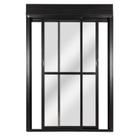 Porta Correr 2 Folhas Móveis Central Topsul com Persiana Integrada Controle Remoto 220x120cm Esquadr