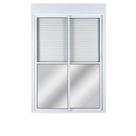 Porta Correr 2 Folhas Móveis Central Topsul com Persiana Integrada Controle Remoto 220x150cm Esquadr Branco Esquadrisul