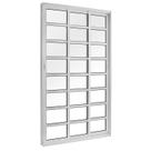Porta Correr 3 Folhas Móveis Central com Travessa Topsul 210x150cm Esquadrisul Branco
