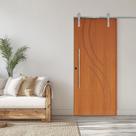 Porta Correr 9 Trilhos Soft Aparente Puxador Tubo 80cm 72x210cm Concept Rodam Abertura Direita