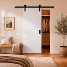 Porta Correr Lisa Prime Trilho Aparente Concha 72x210 Esquerdo