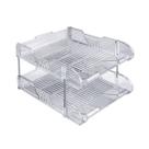 Porta Correspondência com 2 Andares Yes Transparente Cristal Organizador Desmontável Documentos Porta Correspondência com 2 Andares Yes Transparente Cristal Organizador Desmontável Documentos