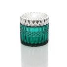 Porta Cotonete Com Tampa De Vidro Bela Flor 8cm x 9cm Verde Porta Cotonete Com Tampa De Vidro Bela Flor 8cm x 9cm Verde