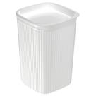 Porta cotonete e algodão frisos branco Plasutil ref.13824