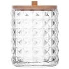 Porta cotonetes com tampa de bambu Special My Box Lyor 7x7x10