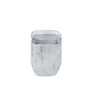 Porta cotonetes e algodão Max Diamante Branco Carrara