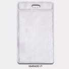 Porta Crachá Bolsa Pvc Cristal 58x89 + Presilha Jacare 25 Un