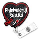 Porta-crachá ZBBFSCSB Phlebotomy Squad Glitter Retrátil