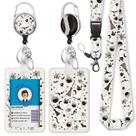 Porta-crachás de identificação com cordão de Halloween Black Cat Bat Giancomics Porta-crachás de identificação com cordão de Halloween Black Cat Bat Giancomics