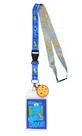 Porta-crachás de identificação reversível Sesame Street Lanyard Cookie Monster Biscoito Mmmmm com pingente de borracha de biscoito de chocolate