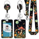 Porta-crachás Lanyards Piefly Cute com clipe de bobina retrátil