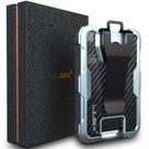 Porta Credencial Cartera LIUGX de Aluminio con Fibra de Carbono y Clip