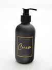 Porta Creme Vidro 250ml Fosco Preto
