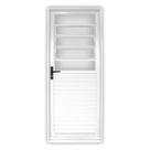 Porta de Aço Basculante 215x85cm Laminada Minas Sul Mgm Abertura Direita