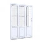 Porta de Aço de Correr 213x150 com Grade Quadrada e Postigo Facilita Lucasa Branco
