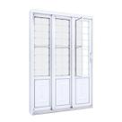 Porta de Aço de Correr 213x150 com Grade Quadrada e Postigo Facilita Lucasa Branco