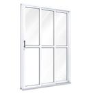 Porta de Aço de Correr 213x150cm 3 Folhas com Vidro Liso Ullian Esquadrias Metálicas Porta de Aço de Correr 213x150cm 3 Folhas com Vidro Liso Ullian Esquadrias Metálicas