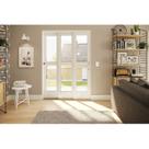 Porta de Aço de Correr 215x152cm 3 Folhas com Vidro Liso Qualitysol Ramassol