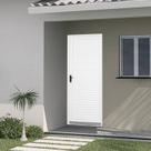 Porta de Aço Laminada 215x85cm Minas Sul MGM Abertura Esquerda Branco