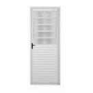 Porta de Aço Laminada Mista Horizontal 215x65cm Minas Sul Mgm Abertura Direita