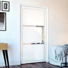 Porta de Aço Pivotante 219x108x14cm com Duas Fechaduras Ideal Crv Esquadrias Abertura Direita