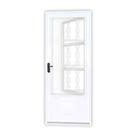 Porta de Aço Postigo 215x85cm com Grade Elo Minas Sul Mgm Abertura Direita
