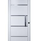 Porta de Aço Social Slim 215x84x12cm com Puxador Pequeno Ideal Crv Esquadrias Abertura Esquerda