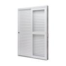 Porta de Aço Veneziana de Correr Lateral 215x142cm 3 Folha Vidro Liso Qualitysol Ramassol Branco Porta de Aço Veneziana de Correr Lateral 215x142cm 3 Folha Vidro Liso Qualitysol Ramassol Branco